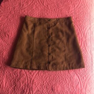 Hollister: brown suede skirt